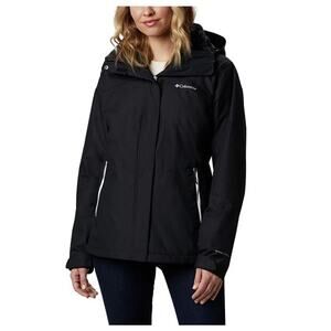 Columbia Women's Bugaboo II Fleece Interchange Jacket 1X Black Waterproof NWT